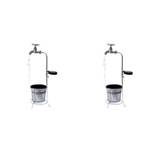 2X Lampe de Jardin à LED Étanche pour Robinet D'Eau à Énergie Solaire pour Patio, Allée, Pelouse, Jardin