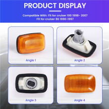 2PCs  Turn Signal Side  Lamp Light for  Land  80 1990-1997 100 1998 - 2004 2005 2006 2007