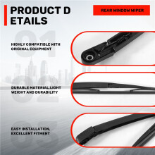 Rear Wiper Arm with Blade Set Rear Windshield Wiper Blade Arm Set for GX470 2003-2009 - 410mm 16Inch