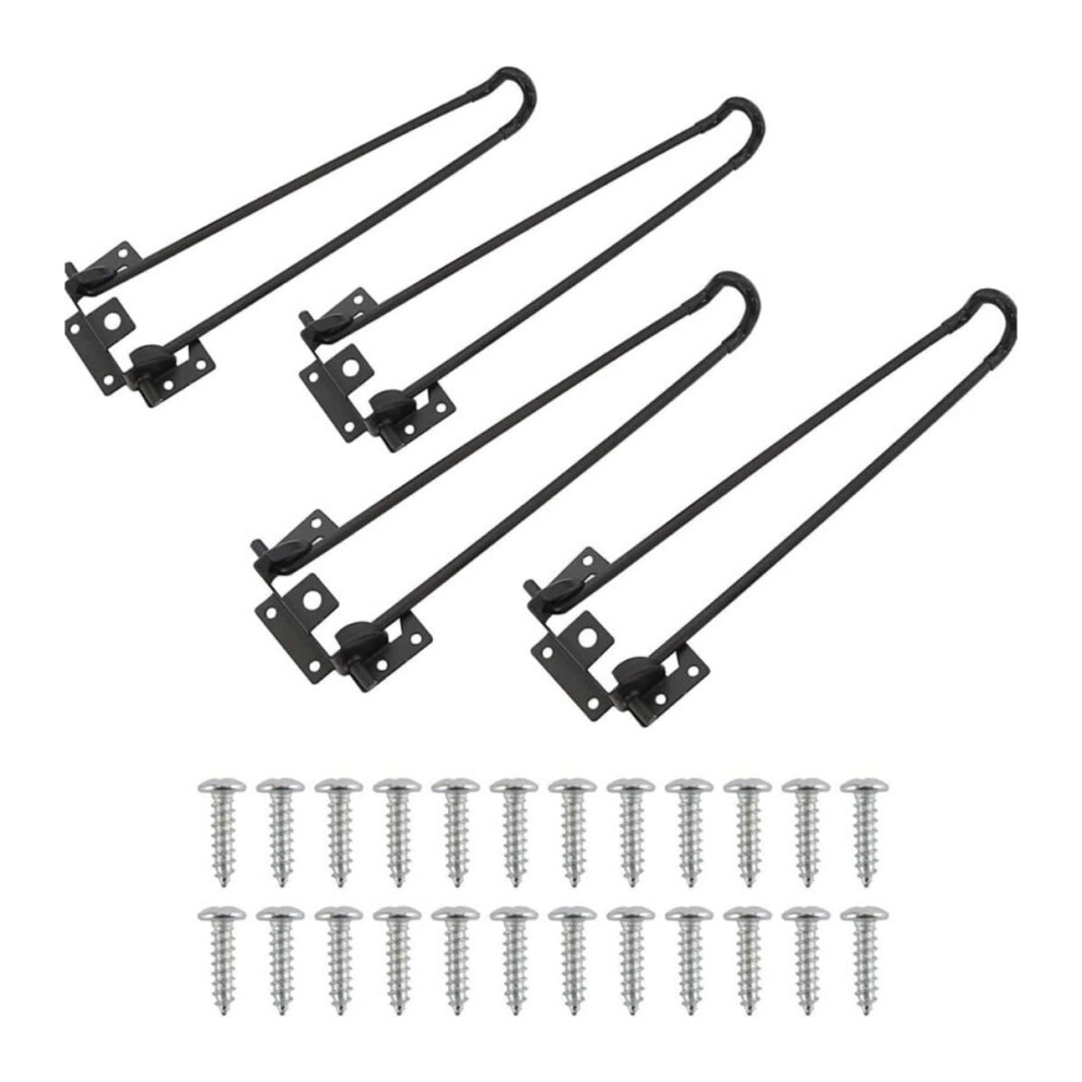 Folding Hairpin Table Legs 12.6In Set Of 4 Heavy Duty Metal With Rubber Pads For Coffee Tables 9092120846997