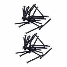 M3 x 45mm Stahl Innen Sechs Kant Linsen Kopf Schrauben Schwarz 40 Stücke