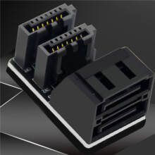 5 StüCk Doppel  7 Pin Buchse auf Doppel 7 Pin Stecker, 90 Grad Abgewinkelt Adapter Hauptplatine  Adapter für Desktops SSD HDD