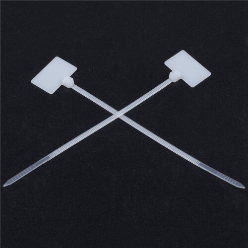 300Pcs Nylon Cable Tie Label Self-Locking Network Zipper Trim Wrap Ring  Label 2
