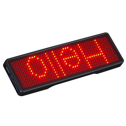 20X  LED Name Badge Rechargeable Light Sign DIY Programmable Scrolling Message Board Display LED,Type 2 2
