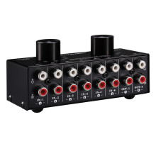 2X Switcher 6 in 2 Out Or 2 in 6 Out Headphone Speaker Switcher Stereo Sound Source Signal Selection Switcher
