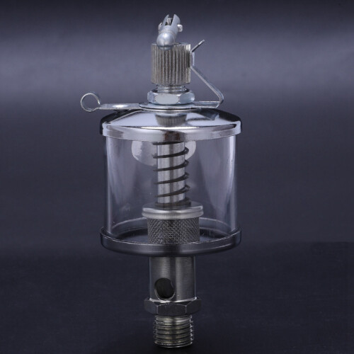 4X 50ML Engine Machine Lubricator Oil Gravity Drip Feed Oiler Clear+Silver 1