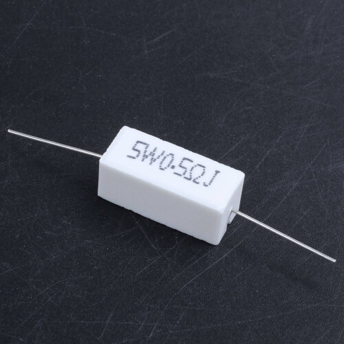 20 Pcs AXial Lead Ceramic Cement Resistor 0.5 Ohm 5W 2