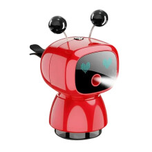Red Robot Shaped Car Air Freshener Vent Clip Diffuser with Quiet Aroma Diffusion and Adjustable Scent Flow