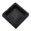 100mm x 100mm Plastic Ribbed Square End Caps Cover Tube Inserts 4 Pcs 6