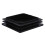 100mm x 100mm Plastic Ribbed Square End Caps Cover Tube Inserts 4 Pcs 7