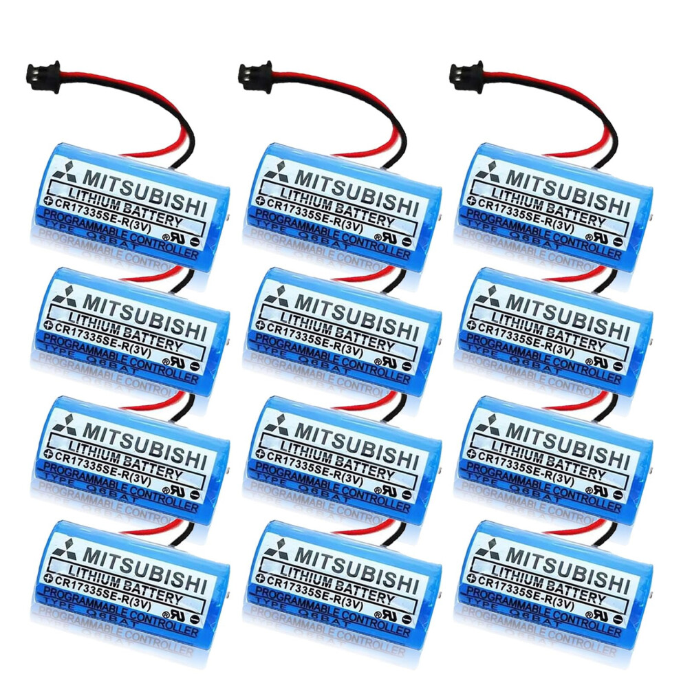 12 Pack Q6bat Cr17335ser 3V 1800Mah Lithium Backup Battery For Fanuc Cnc Plc, Long Shelf Life 9092120847536