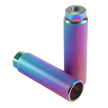 4 Pièces Repose-Pieds en Alliage D'Aluminium pour Vélo Axe 3/8 Pouces Repose-Pieds-Levier Poignée Cylindrique Repose-Pieds D'Essieu Antidérapants