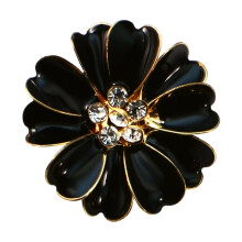 Elegant Small Florals Shaped Metal Cufflinks For Men-Black