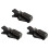 3Pcs Cable Cord Securing Management Clips With Long Clamp-Black 1