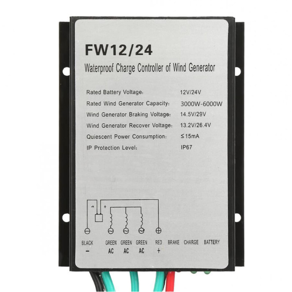 2000W3000w Mppt Wind Turbine Charge Controller 24V, Smart Voltage Regulator For Low Wind Generator 9771547102359