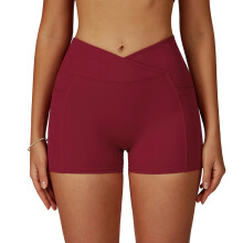 Breathable Workout Athletic Shorts with Pocket Quick-c red XL