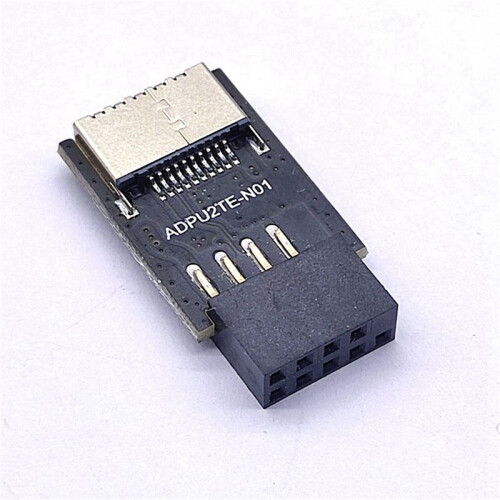 3X Motherboard USB2.0 9Pin zu TYPE-C A-KEY Frontstecker-Konverter USB3.2 TYPE-E-Schnittstellen-Header-Adapter 2