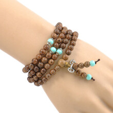 2X Neu 108 Sandelholz Buddhist Buddha Meditation Gebetskette Mala Armband Halskette