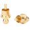 24Pcs Socket Cover Cap Gold Plated RCA Cap Plug Short-Circuit Socket Phono Connector Shielding RCA Shielding Plug 7