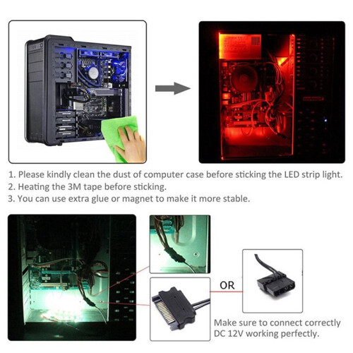 3X RF17 Keys Remote  12V Wireless  RGB Controller for PC Computer Case 5050 RGB LED Strip Light 1