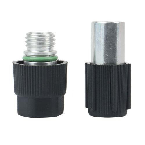 4Pcs AC Charging Port Service Hi/Low  Valves with Black Caps for 2