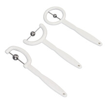 3-teiliges Edelstahl-Zungenübungssatz - 8mm-12mm Weiß