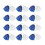 Handheld Cheerleader Pompons met Mini Handvat voor-blauw wit 1