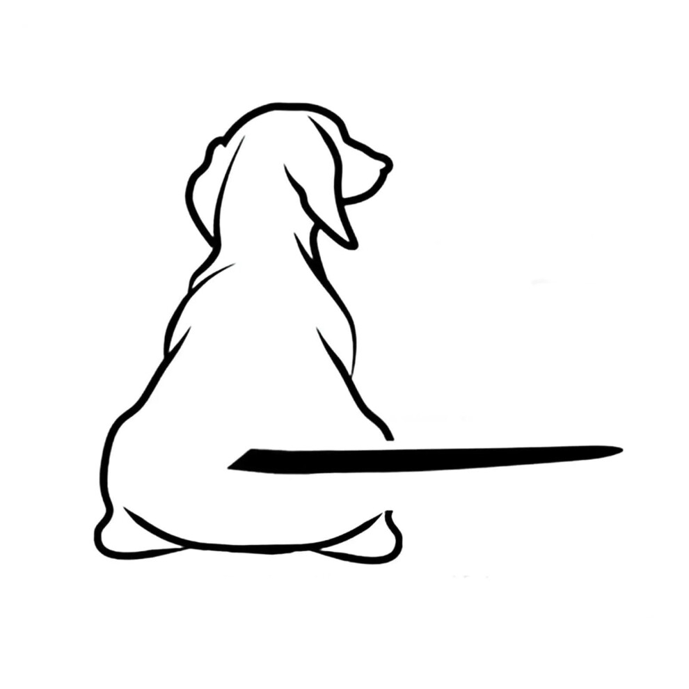 Funny Dog Car Sticker With Moving Tail Effect For Rear Wiper Window, Selfadhesive Vinyl Decal Black 9092120225693
