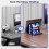 Vertical Laptop Stand Adjustable Width 6in1 Organizer SpaceSaving Dock for MacBook Tablet Black 4