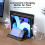 Vertical Laptop Stand Adjustable Width 6in1 Organizer SpaceSaving Dock for MacBook Tablet Black 5