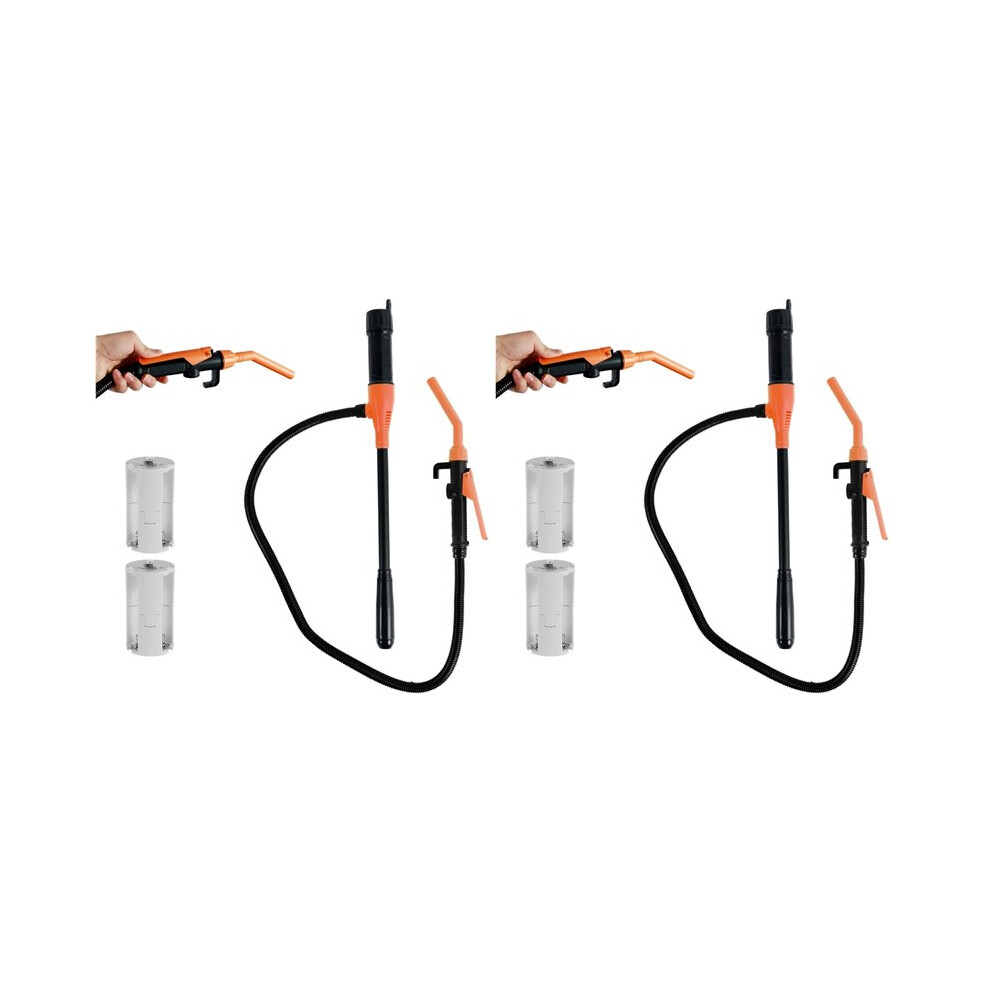 4X Liquid Transfer Pump Transfer Pump With Flow Control Nozzle 2.4 Gallons Portable Efficient Fuel Transfer Pump Orange 6031060780131