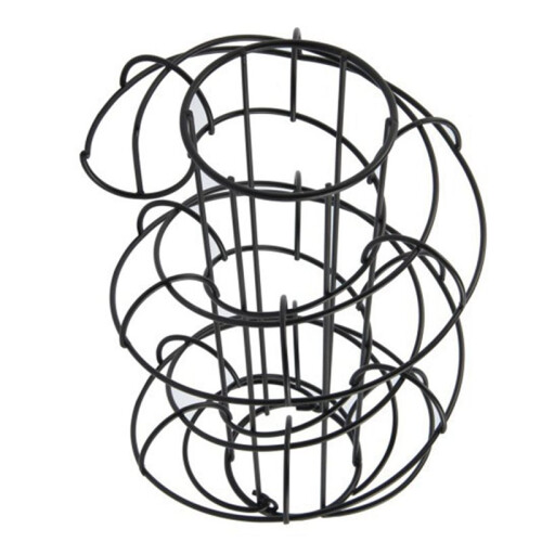 2X Kitchen Egg Rack, Spiral Egg Basket, Iron Practical Egg Storage Rack, Storage Rack Black