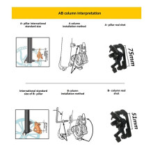 4X Mountain Bike Brake Disc Brake Bicycle Mechanical Disc Brake Set for Mountain Bike Pushes Caliper Piston with Rotor
