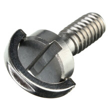 4X Long 1/4 inch D- Screw Stainless Steel for Camera Tripod Quick Release Plate Silver