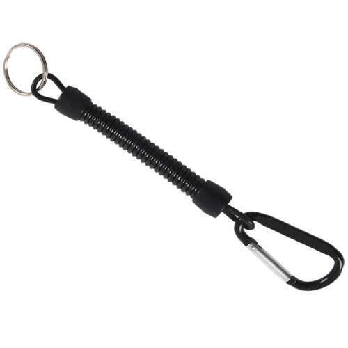 2X Key , with Carabiner and Spiral Cable, 13 cm, Random Color 2