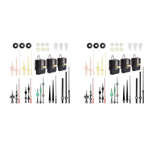 2Ensemble Aiguilles D'Horloge et Kit Moteur Remplacement Du Mécanisme D'Horloge avec 14 Paires D'Aiguilles Kit de Pièces de Réparation de Mouvement