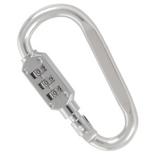 2X with Combination Padlock 3 Digits Numbers Padlock Carabiners Silver