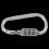 2X with Combination Padlock 3 Digits Numbers Padlock Carabiners Silver 5