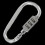 2X with Combination Padlock 3 Digits Numbers Padlock Carabiners Silver 6