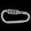 2X with Combination Padlock 3 Digits Numbers Padlock Carabiners Silver 8