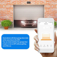 5X WiFi-Omkopplare Kontrollenhet för Garagedörröppnare Arbeta med Home SmartLife/Tuya APP-Kontroll Ingen Hubb Krävs, EU-Kontakt