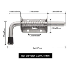 12 Goupilles de Verrouillage à Ressort de 5 Pouces Boulon Cylindrique En Acier Inoxydable 304 Serrure