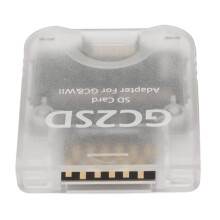 GC2SD Card Reader MicroSD Adapter for GameCube, Transparent Plug and Play Backup Save Files