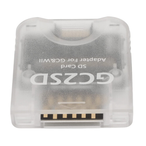 GC2SD Card Reader MicroSD Adapter for GameCube, Transparent Plug and Play Backup Save Files