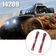 4x RC Auto Metalen Upgrade Accessoires Stuurstang voor MJX Go 1/14 14209 14210 H14BM RC Auto Upgrade Onderdelen (Rood)
