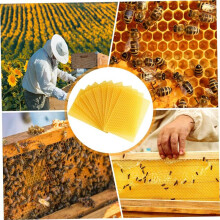 Beeswax Sheets 60Pcs Beeswax Foundation Sheets Wax Foundation for Bee Frames Natural Honeycomb Sheets Beeswax Sheets