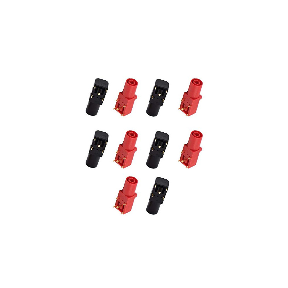 10Pcs 4Mm Banana Socket Right Angle Gold Plated Pcb Mount Connector, Conductivity Copper Core 1000V 24A 9092120271980