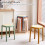 Plastic Stacking Stools Set of 2, Rattan Style Stackable Kitchen Stools for Dining Classroom, Compact Space Saving Design 3
