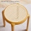 Plastic Stacking Stools Set of 2, Rattan Style Stackable Kitchen Stools for Dining Classroom, Compact Space Saving Design 4