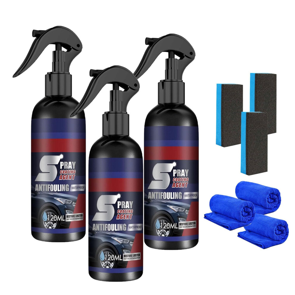 3 In 1 Car Ceramic Coating Spray, Waterless Wash And Scratch Formula For Longlasting Shine (360Ml) 9330225045939